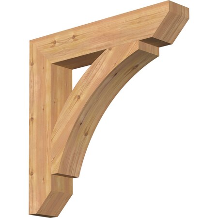 Ekena Millwork Thorton Slat Smooth Bracket, Western Red Cedar, 5 1/2"W x 32"D x 32"H BKT06X32X32THR06SWR
